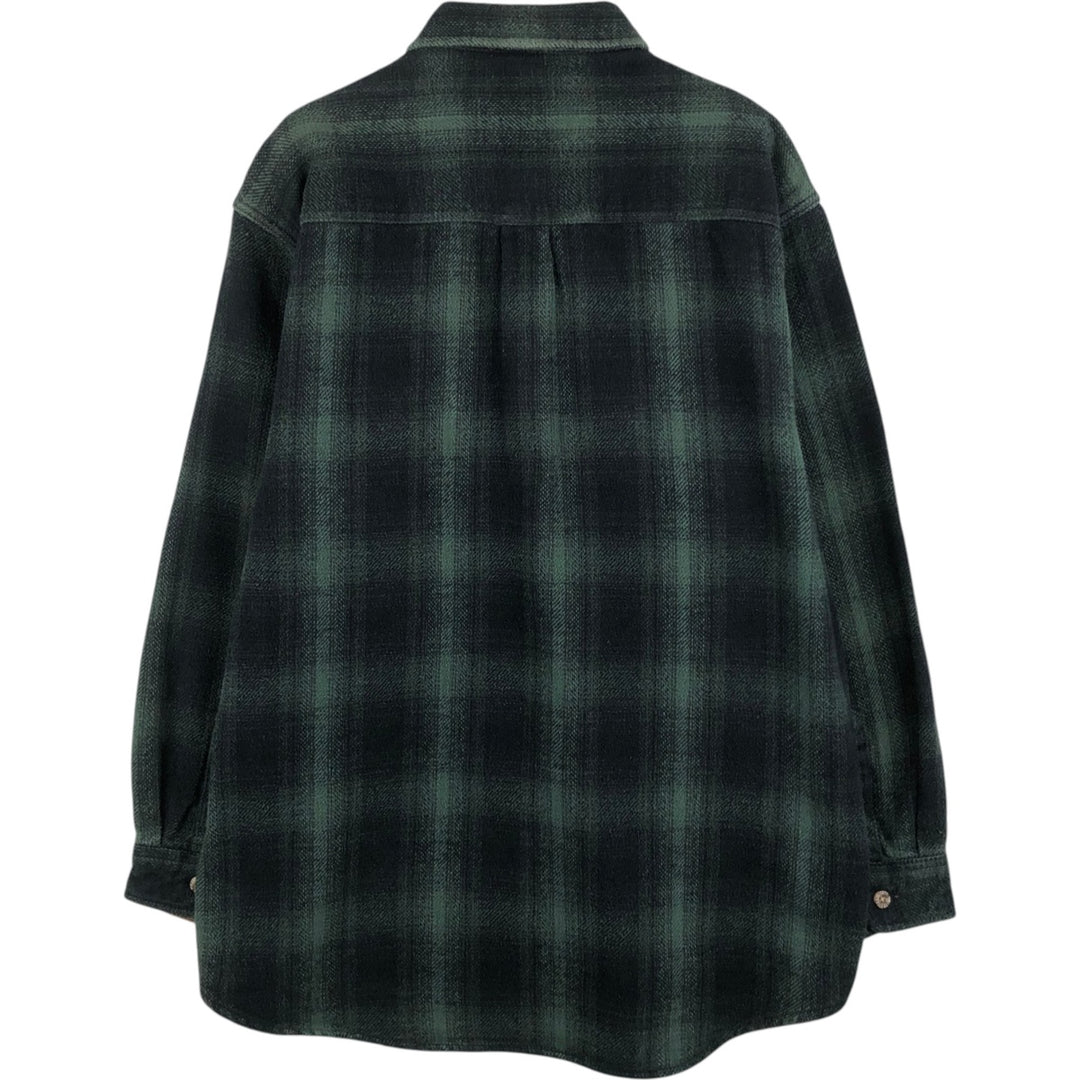 Field and Stream FIELD AND STREAM Ombre Check Long Sleeve Flannel Check Shirt, Men's XL cotton black type Vintage Second Hand