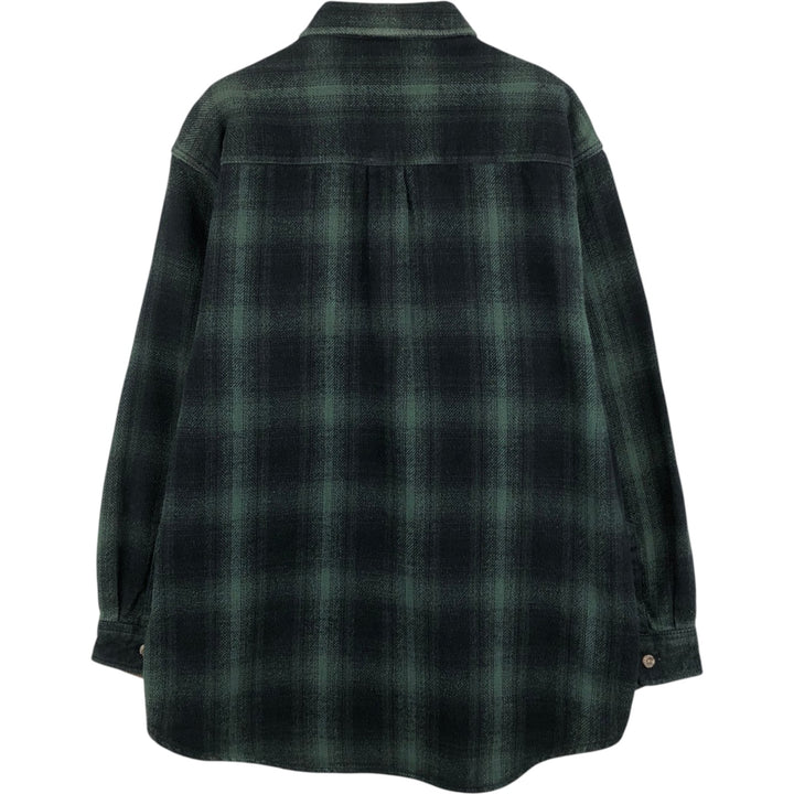 Field and Stream FIELD AND STREAM Ombre Check Long Sleeve Flannel Check Shirt, Men's XL cotton black type Vintage Second Hand
