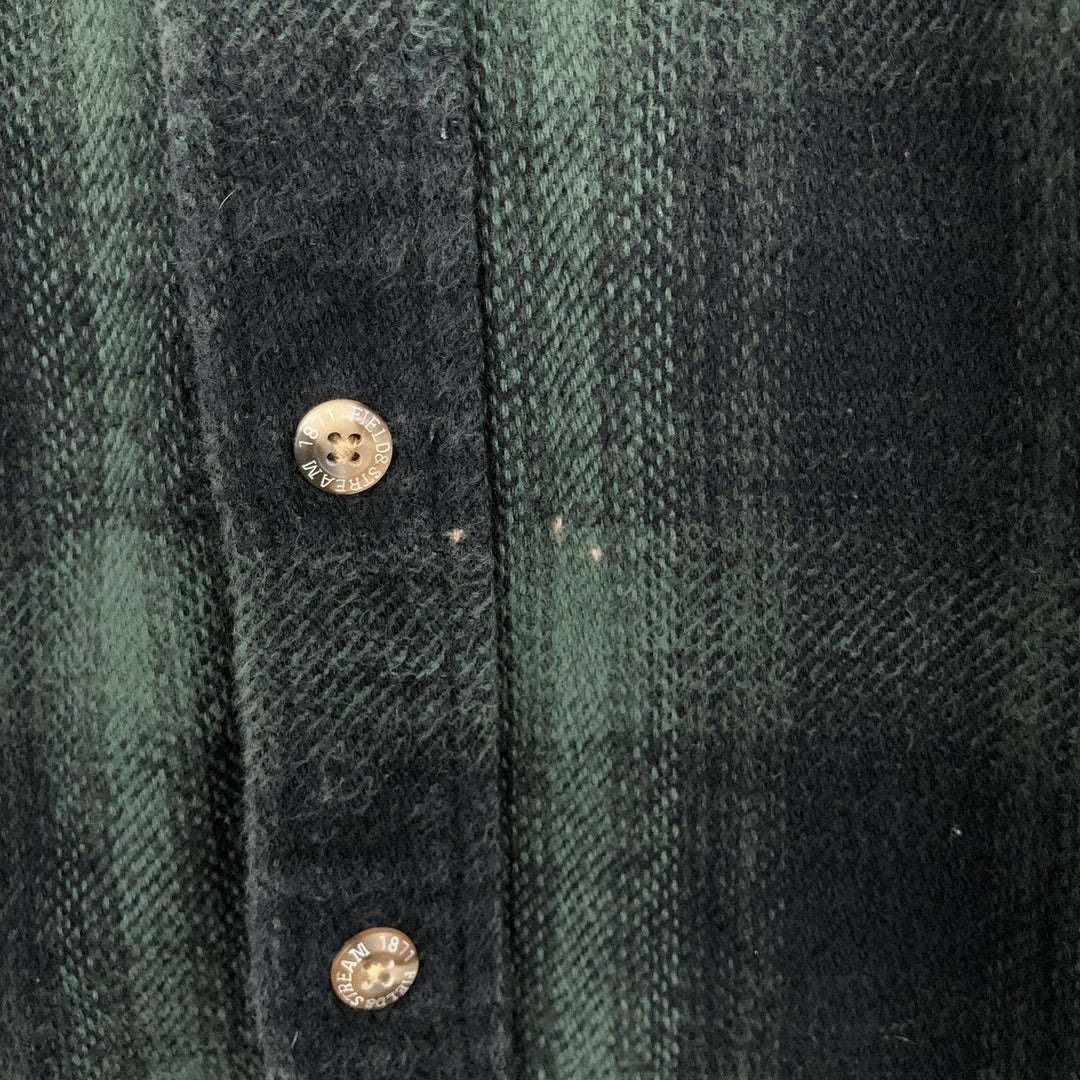 Field and Stream FIELD AND STREAM Ombre Check Long Sleeve Flannel Check Shirt, Men's XL cotton black type Vintage Second Hand