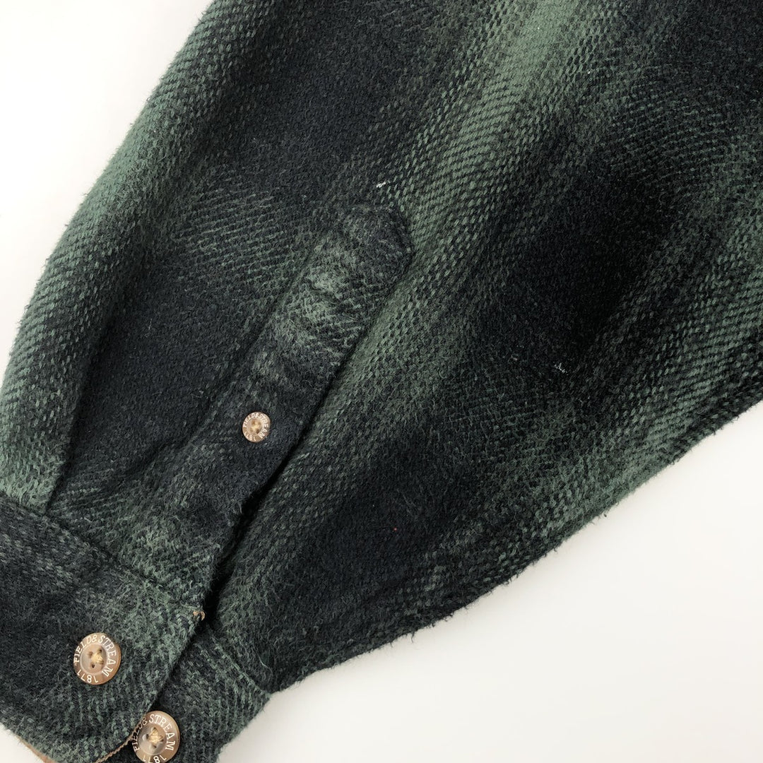Field and Stream FIELD AND STREAM Ombre Check Long Sleeve Flannel Check Shirt, Men's XL cotton black type Vintage Second Hand