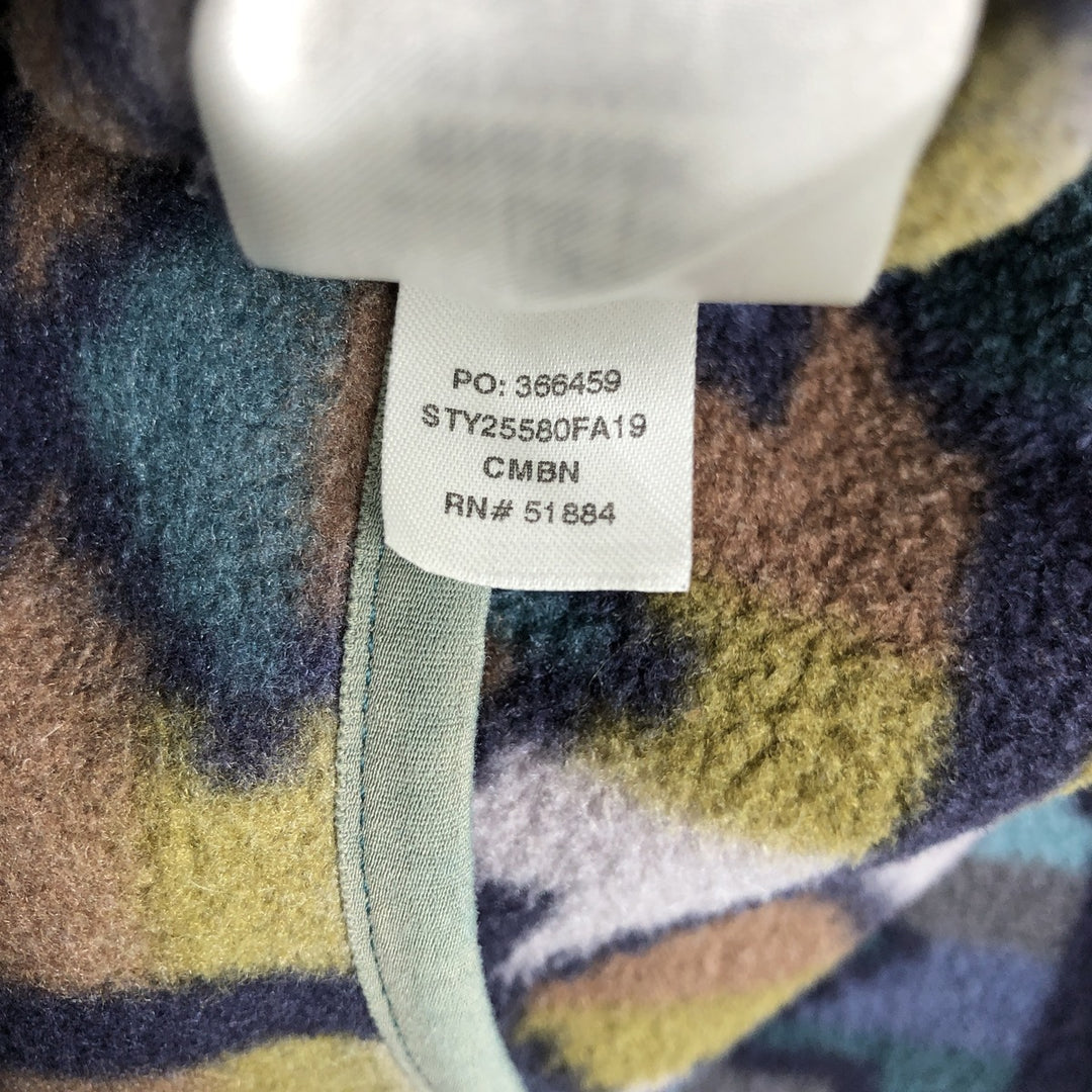 Patagonia Lightweight Synchilla Snap-T 25580FA19 All-over print Half-snap fleece pullover Men's XS equivalent recycled polyester gray type Vintage Second Hand