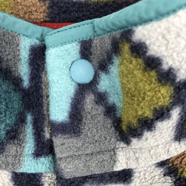 Patagonia Lightweight Synchilla Snap-T 25580FA19 All-over print Half-snap fleece pullover Men's XS equivalent recycled polyester gray type Vintage Second Hand