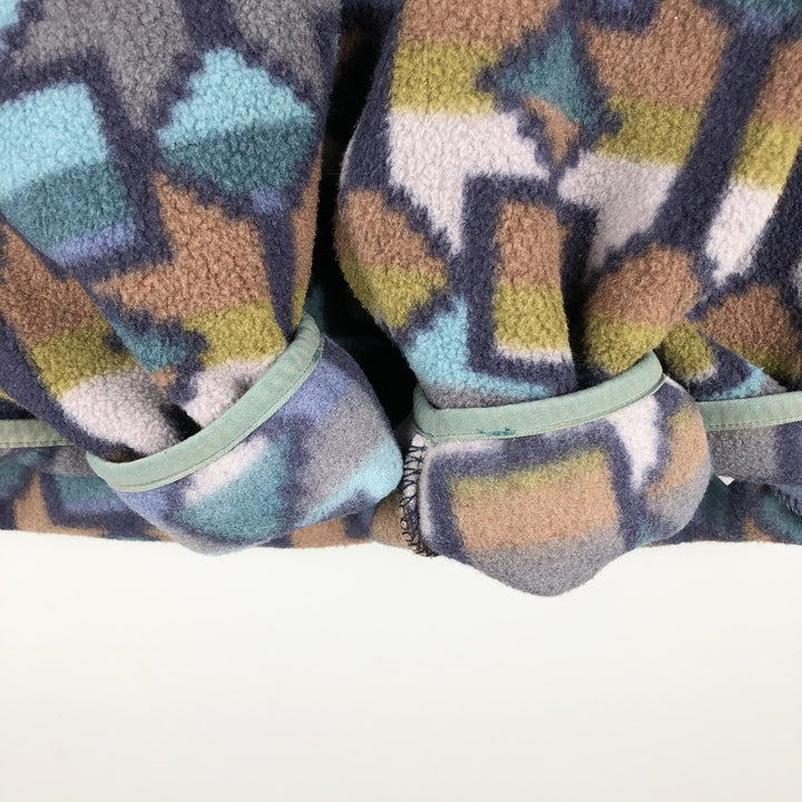 Patagonia Lightweight Synchilla Snap-T 25580FA19 All-over print Half-snap fleece pullover Men's XS equivalent recycled polyester gray type Vintage Second Hand