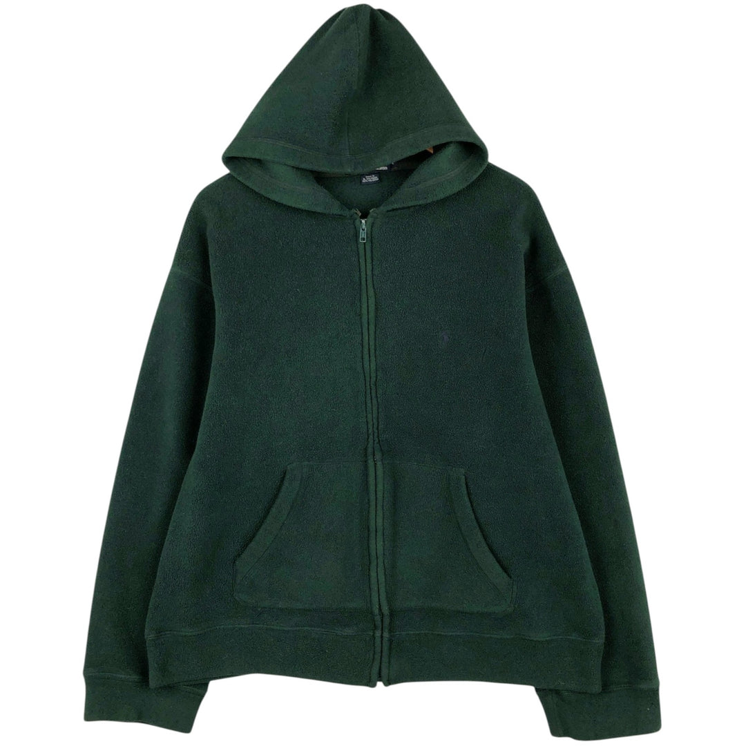 Ralph Lauren POLO by Ralph Lauren Fleece Full-Zip Hoodie, Men's Size L (approx.) polyester Green type dark green Vintage Second Hand