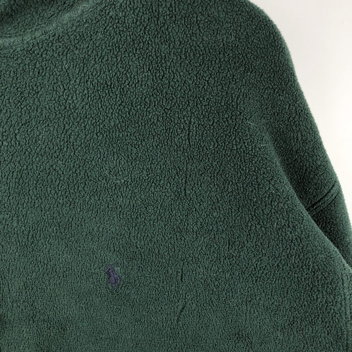 Ralph Lauren POLO by Ralph Lauren Fleece Full-Zip Hoodie, Men's Size L (approx.) polyester Green type dark green Vintage Second Hand