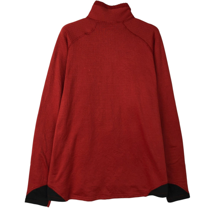 2000s- Patagonia R1 Flash Pullover 40102SP Half-Zip Fleece Pullover, Made in USA, Men's XL equivalent. polyester red type reddish brown Vintage Second Hand