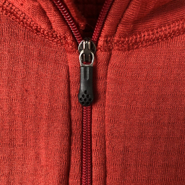 2000s- Patagonia R1 Flash Pullover 40102SP Half-Zip Fleece Pullover, Made in USA, Men's XL equivalent. polyester red type reddish brown Vintage Second Hand