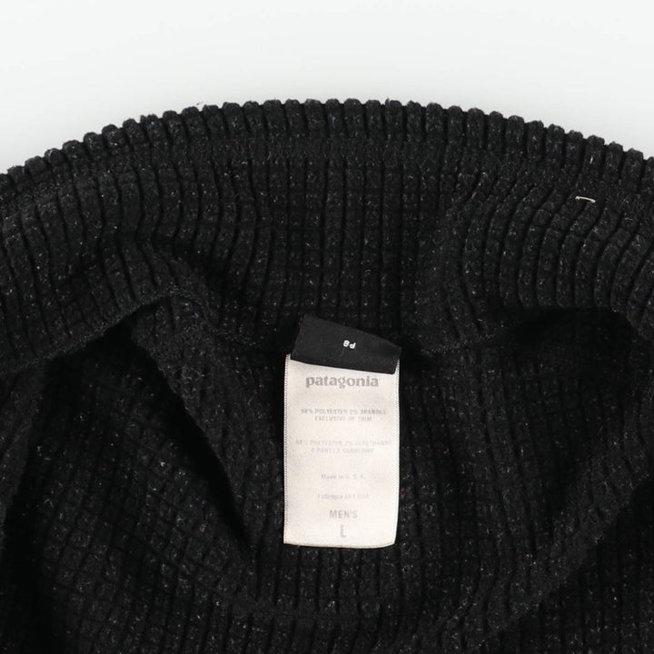 2000'S Patagonia R1 Flash Pullover 40104S7 Half-Zip Fleece Pullover, Made in USA, Men's Size L (approx.) polyester black type Vintage Second Hand