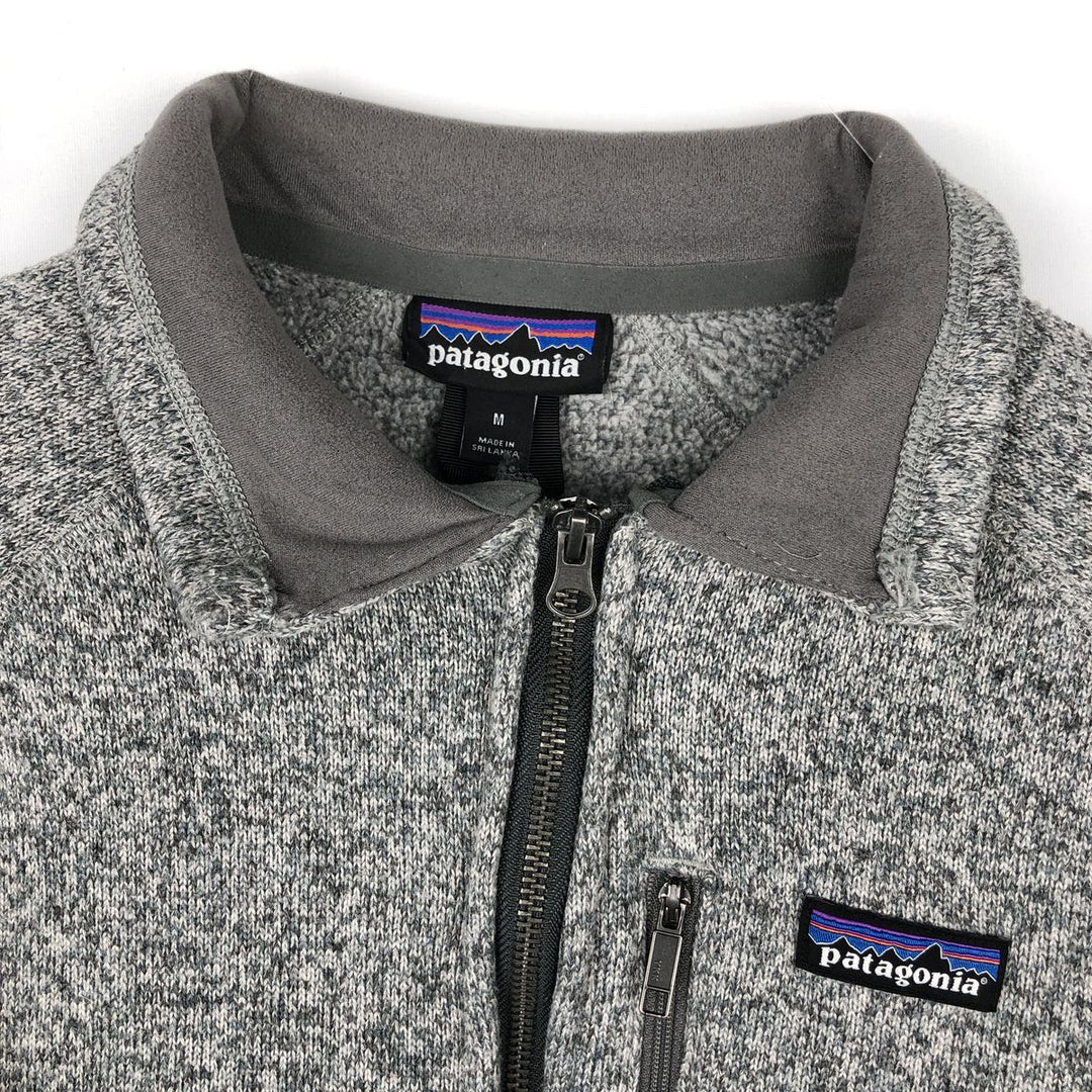 Patagonia Better Sweater Jacket 25527SP19 Fleece Jacket, Men's Size Medium polyester gray type Vintage Second Hand
