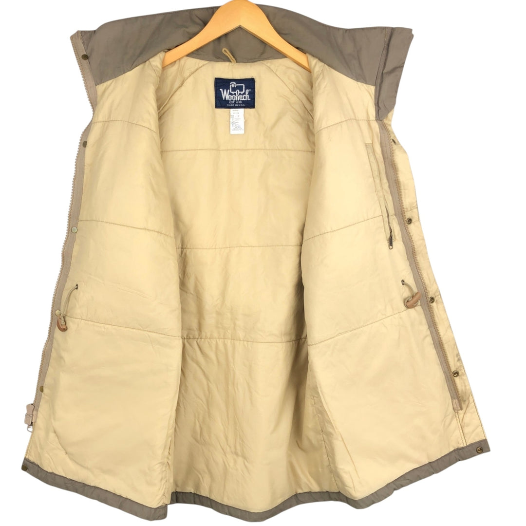Vintage 1980'S Woolrich padded mountain jacket, shell jacket, and puffer jacket, made in the USA, size M, men's. polyester Beige type Vintage Second Hand