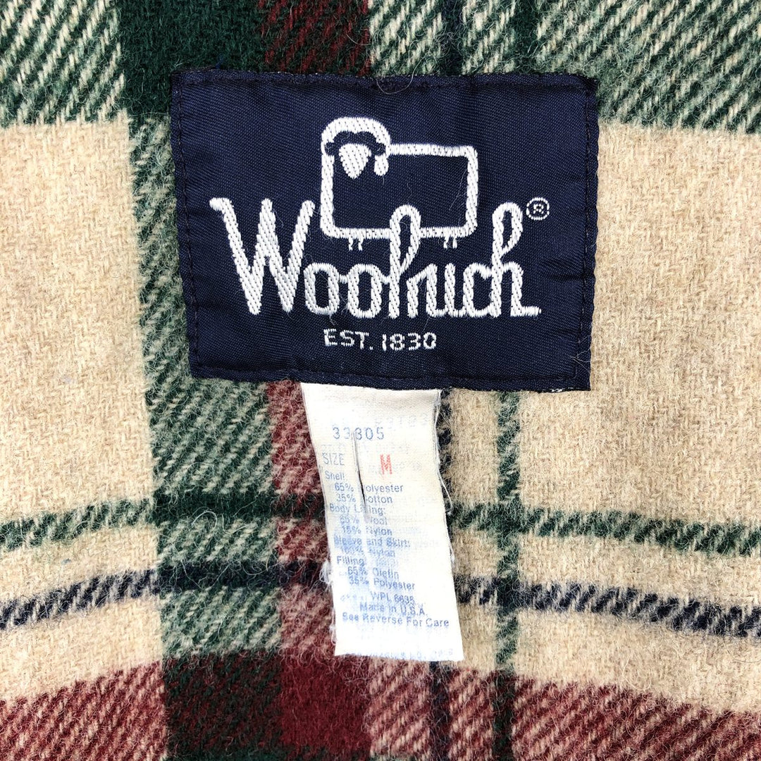 Vintage 1980'S Woolrich padded mountain jacket, shell jacket, and puffer jacket, made in the USA, size M, men's. polyester green type Vintage Second Hand