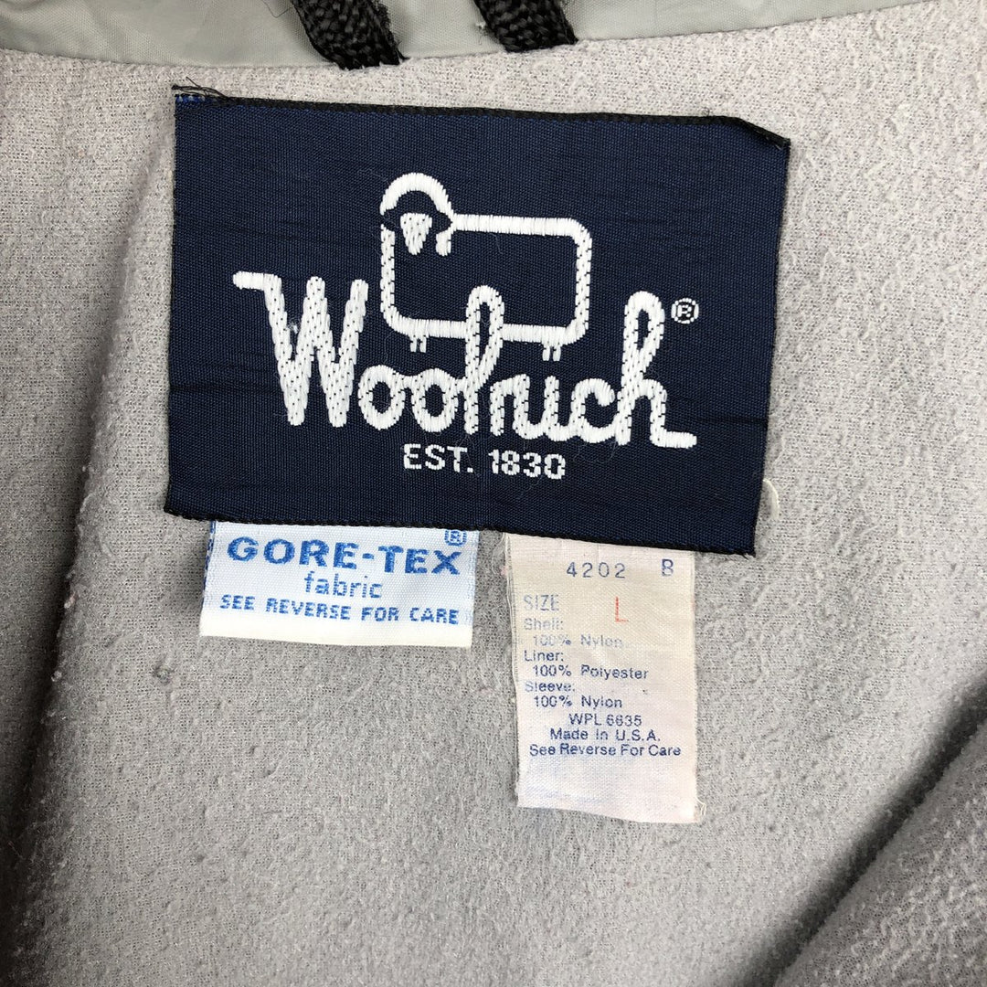 1980'S Woolrich Mountain Parka Shell Jacket, Made in USA, Men's Size L (approx.), Vintage Nylon burgundy type Vintage Second Hand