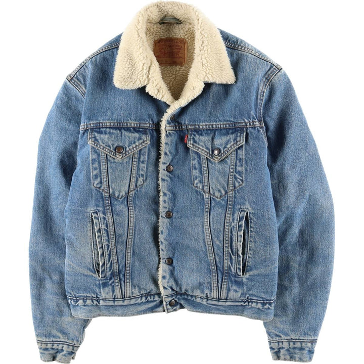 90'S Levi's 71500-0414 Denim Boa Jacket, Men's Size L, Vintage cotton blue type Vintage Second Hand