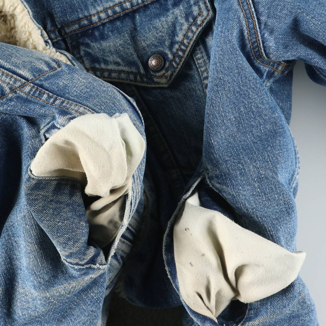 90'S Levi's 71500-0414 Denim Boa Jacket, Men's Size L, Vintage cotton blue type Vintage Second Hand