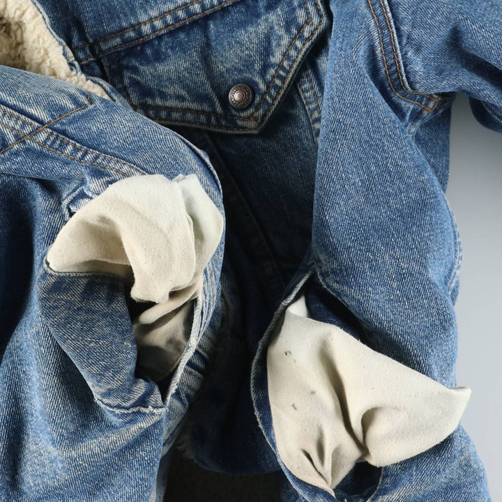 90'S Levi's 71500-0414 Denim Boa Jacket, Men's Size L, Vintage cotton blue type Vintage Second Hand