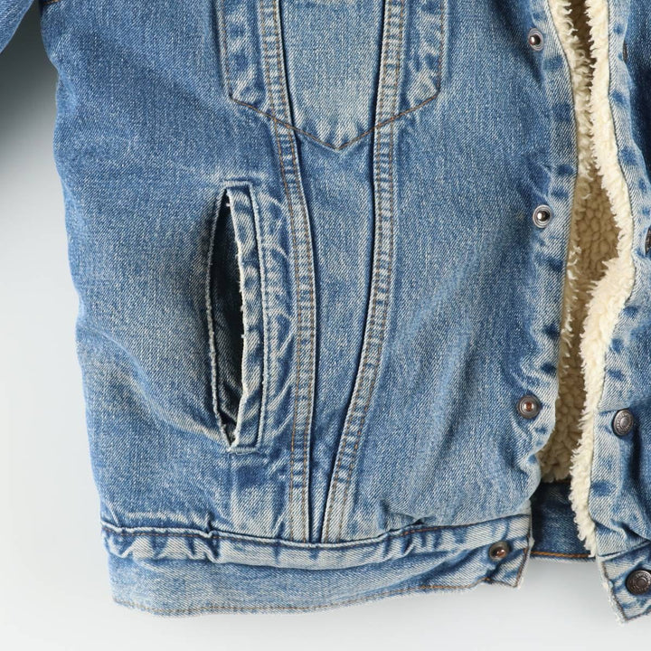 90'S Levi's 71500-0414 Denim Boa Jacket, Men's Size L, Vintage cotton blue type Vintage Second Hand