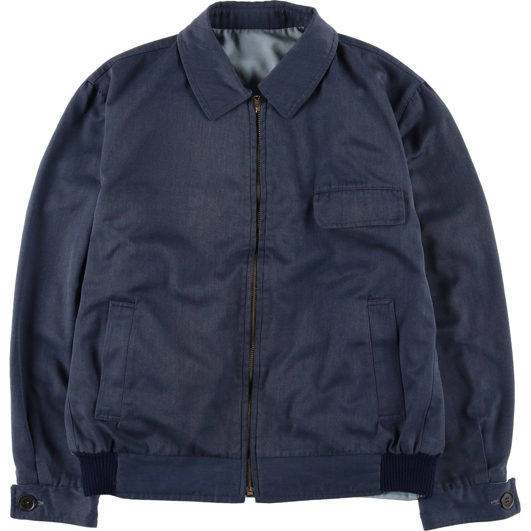 Reversible zip-up jacket, men's size L equivalent, vintage. unclear navy blue type Vintage Second Hand