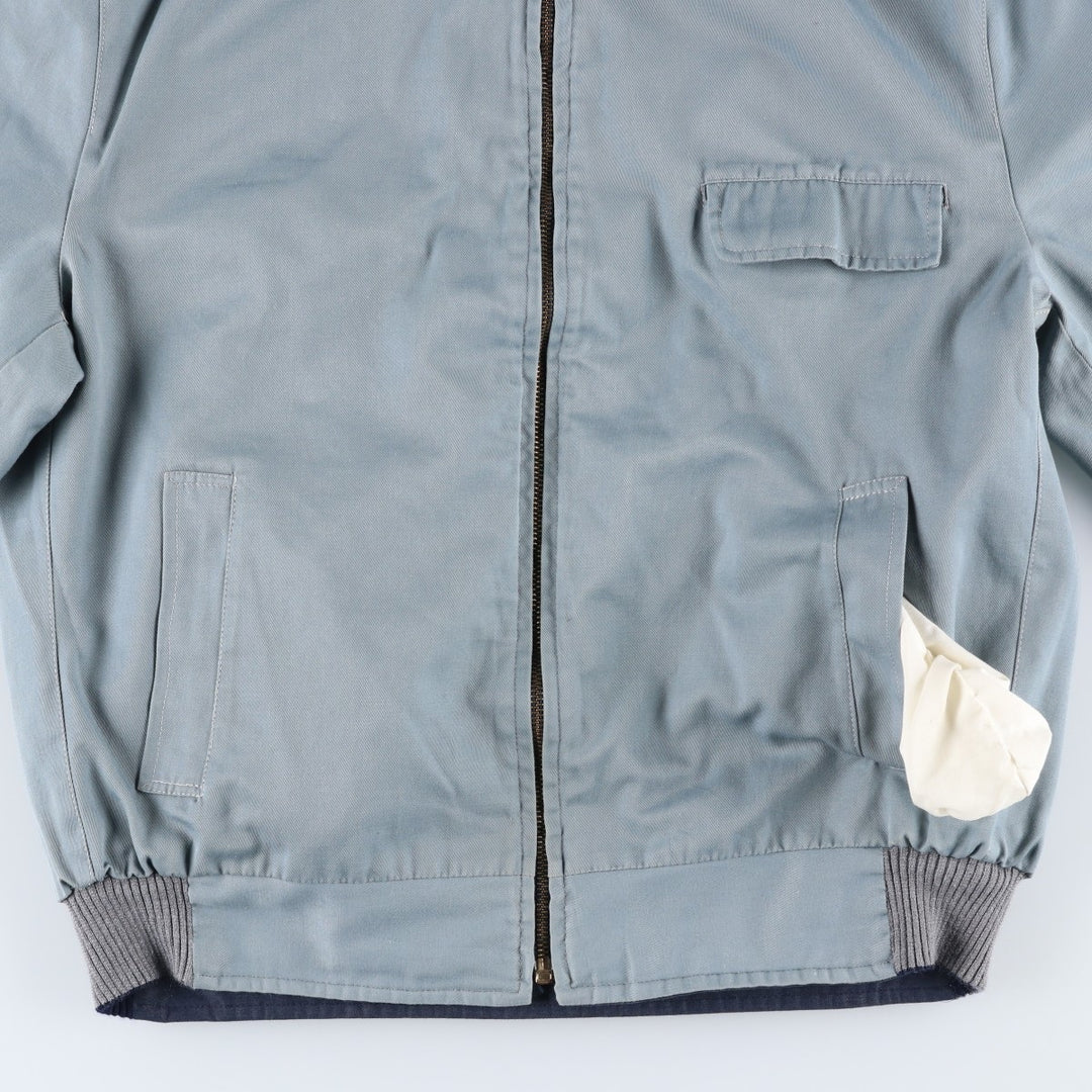Reversible zip-up jacket, men's size L equivalent, vintage. unclear navy blue type Vintage Second Hand