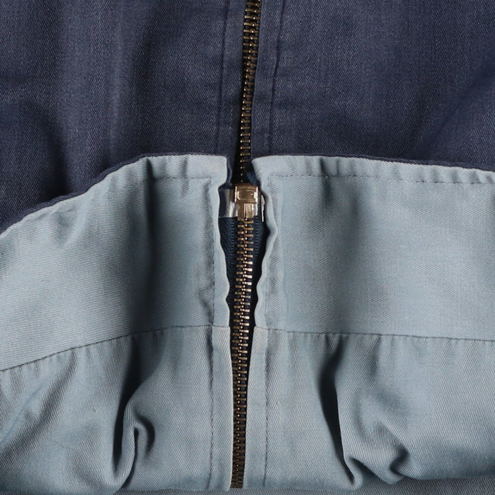Reversible zip-up jacket, men's size L equivalent, vintage. unclear navy blue type Vintage Second Hand