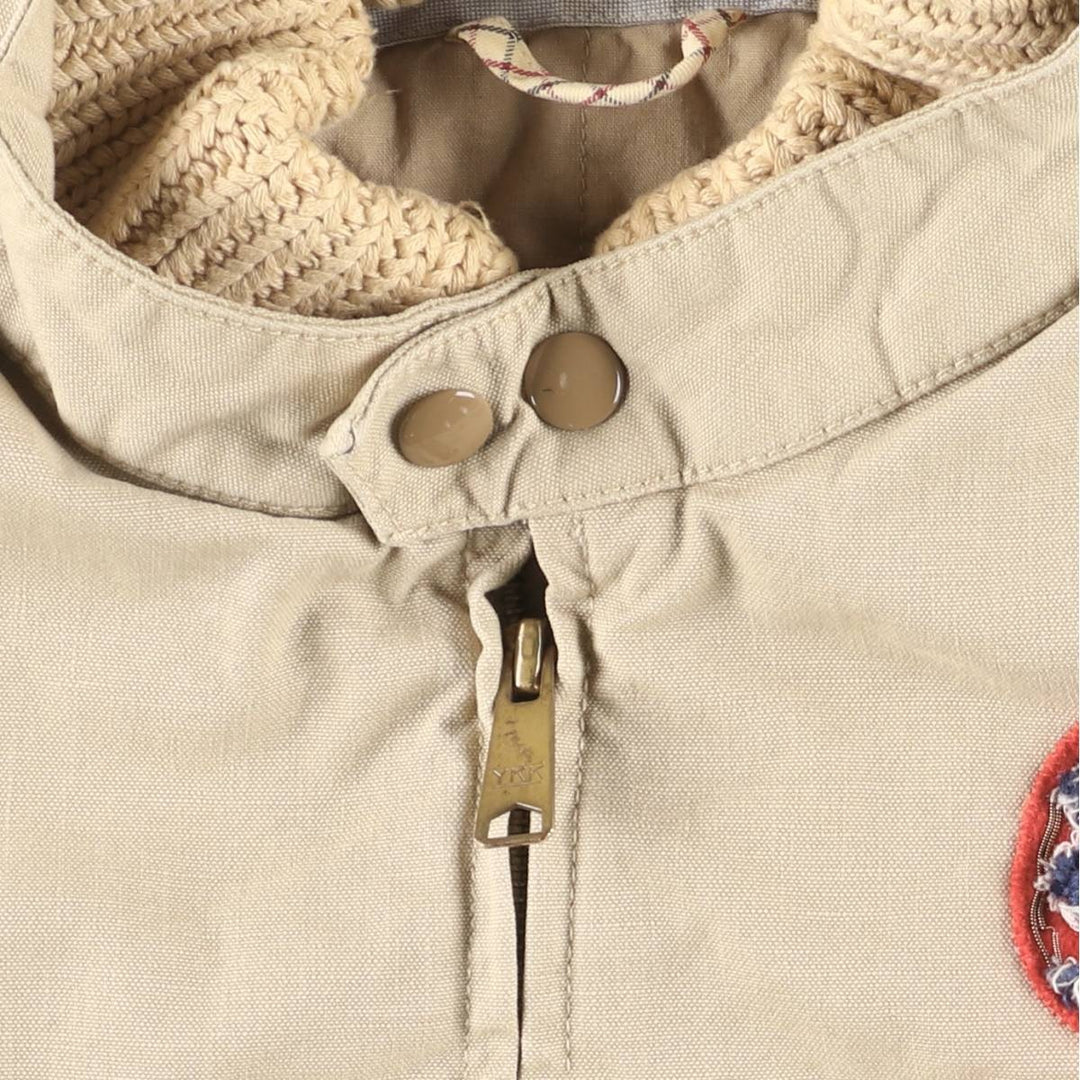 2000'S Ralph Lauren POLO JEANS COMPANY Padded Jacket, Puffer Jacket, Single Rider's Jacket cotton Beige type Vintage Second Hand