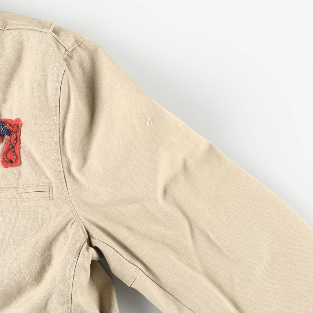 2000'S Ralph Lauren POLO JEANS COMPANY Padded Jacket, Puffer Jacket, Single Rider's Jacket cotton Beige type Vintage Second Hand