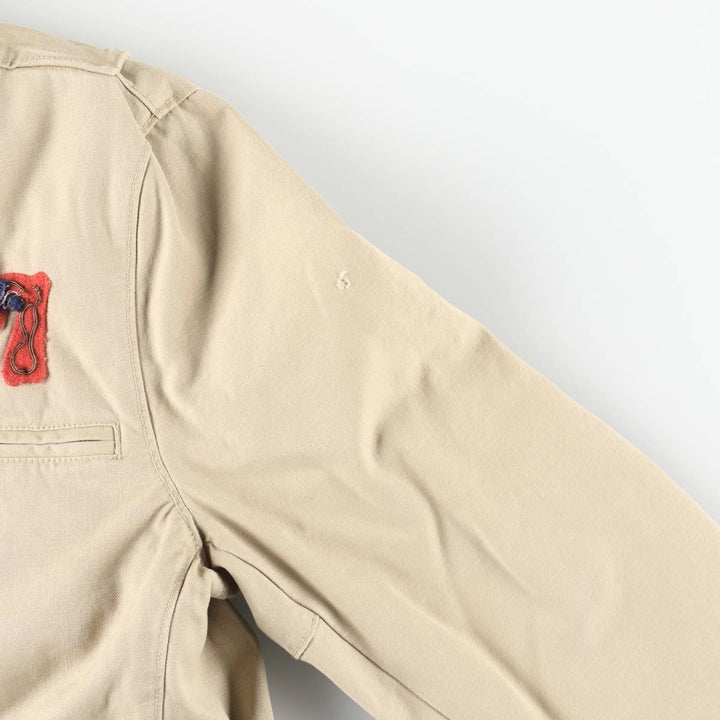 2000'S Ralph Lauren POLO JEANS COMPANY Padded Jacket, Puffer Jacket, Single Rider's Jacket cotton Beige type Vintage Second Hand