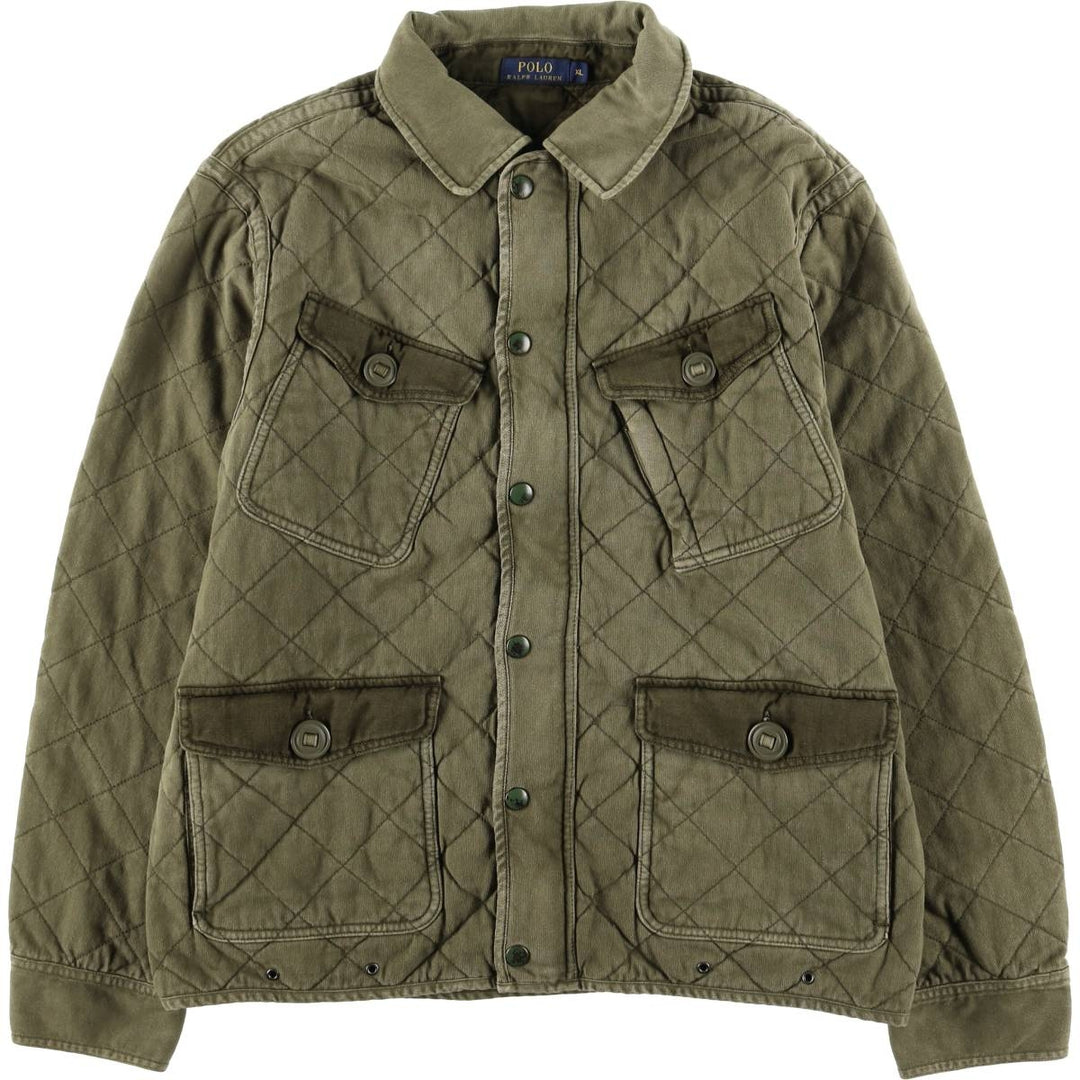 Ralph Lauren POLO RALPH LAUREN quilted puffer jacket, men's size XL cotton Khaki type Vintage Second Hand