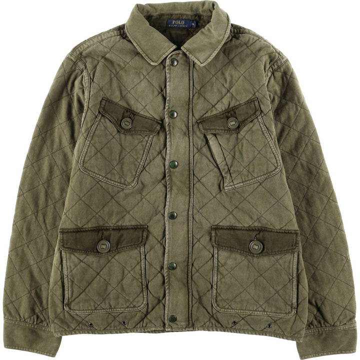 Ralph Lauren POLO RALPH LAUREN quilted puffer jacket, men's size XL cotton Khaki type Vintage Second Hand