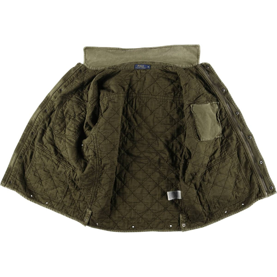 Ralph Lauren POLO RALPH LAUREN quilted puffer jacket, men's size XL cotton Khaki type Vintage Second Hand