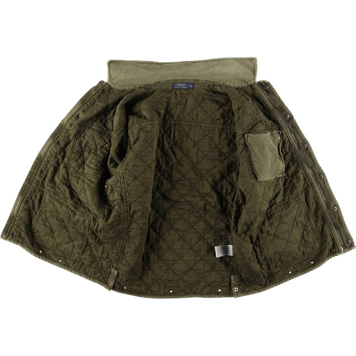 Ralph Lauren POLO RALPH LAUREN quilted puffer jacket, men's size XL cotton Khaki type Vintage Second Hand