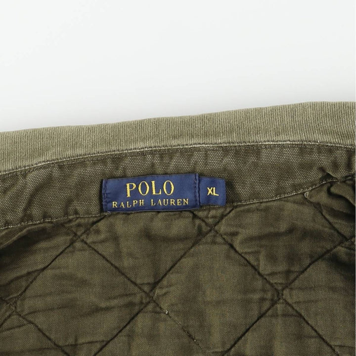 Ralph Lauren POLO RALPH LAUREN quilted puffer jacket, men's size XL cotton Khaki type Vintage Second Hand