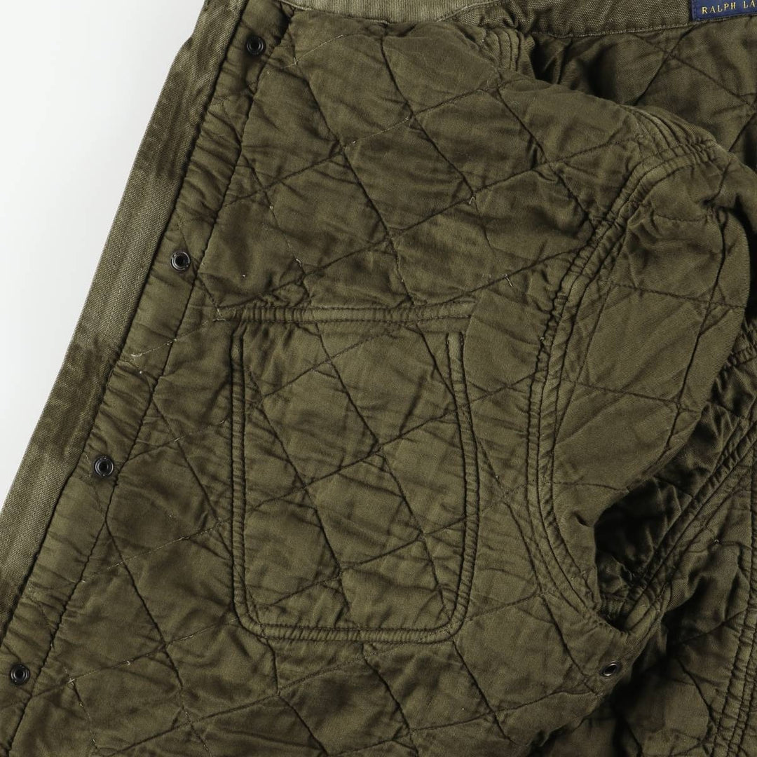 Ralph Lauren POLO RALPH LAUREN quilted puffer jacket, men's size XL cotton Khaki type Vintage Second Hand