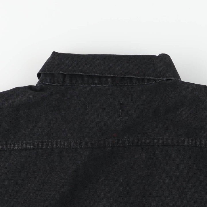 Ralph Lauren POLO JEANS COMPANY plain cotton jacket with logo patch, men's size XXL equivalent, lightweight, long sleeves. cotton black type Vintage Second Hand