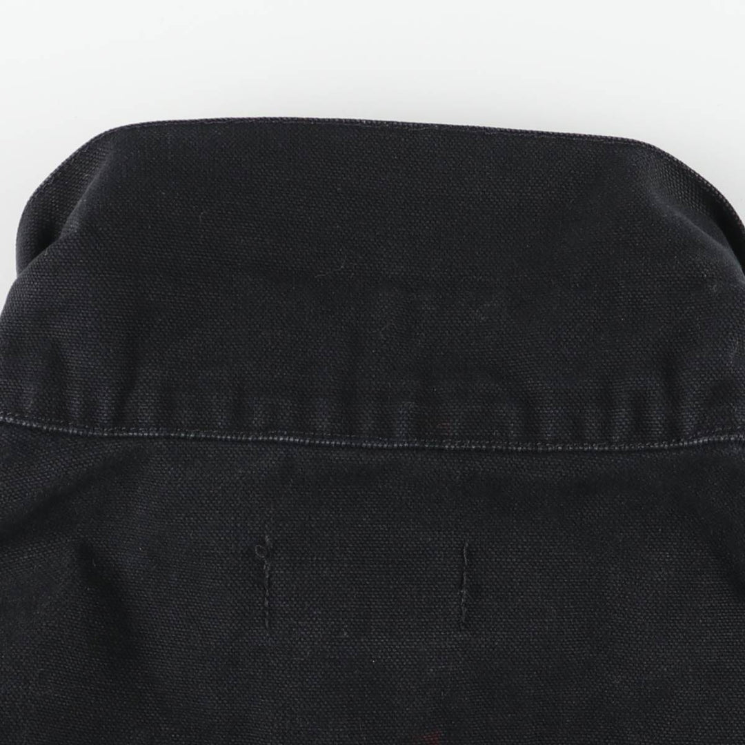Ralph Lauren POLO JEANS COMPANY plain cotton jacket with logo patch, men's size XXL equivalent, lightweight, long sleeves. cotton black type Vintage Second Hand