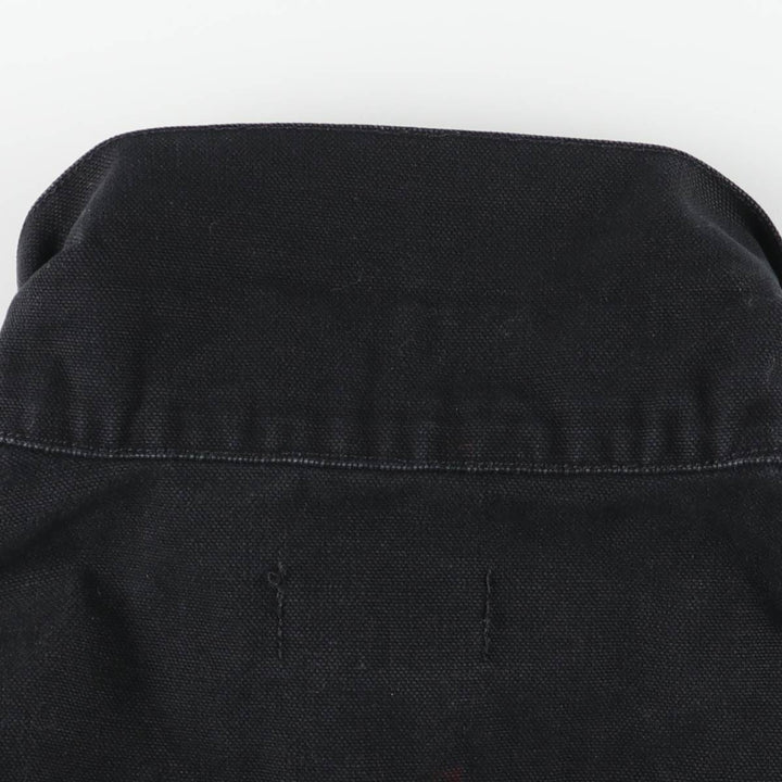 Ralph Lauren POLO JEANS COMPANY plain cotton jacket with logo patch, men's size XXL equivalent, lightweight, long sleeves. cotton black type Vintage Second Hand