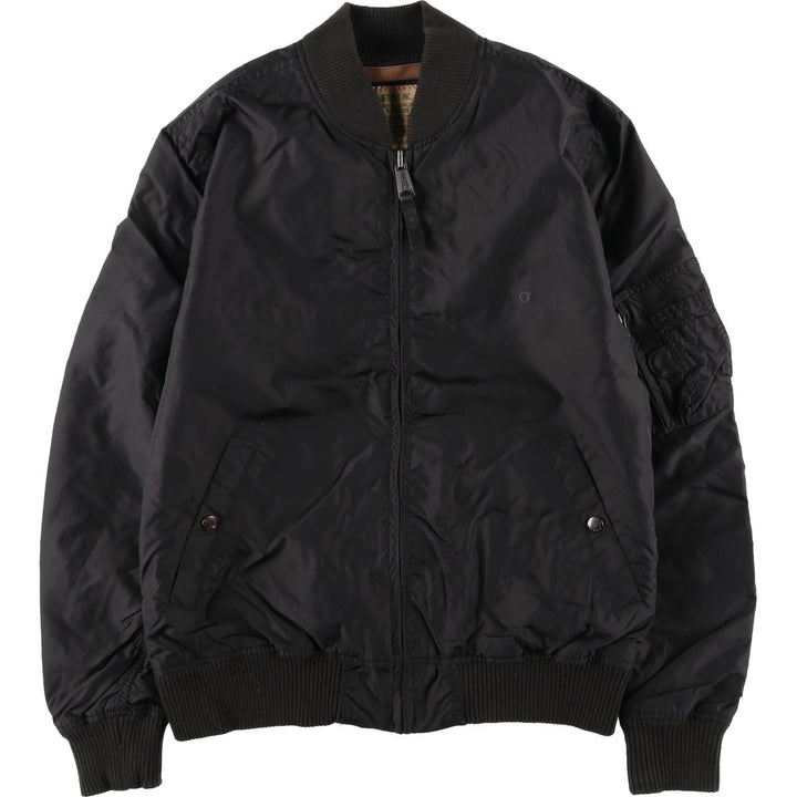 Civilian Alpha MA-1 Military Flight Jacket, Men's Size L Nylon black type Vintage Second Hand