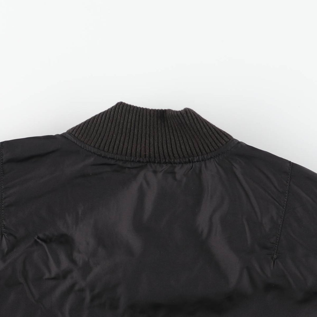Civilian Alpha MA-1 Military Flight Jacket, Men's Size L Nylon black type Vintage Second Hand