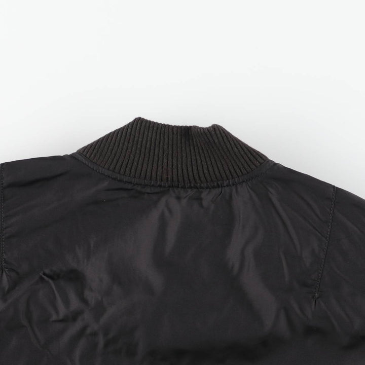 Civilian Alpha MA-1 Military Flight Jacket, Men's Size L Nylon black type Vintage Second Hand