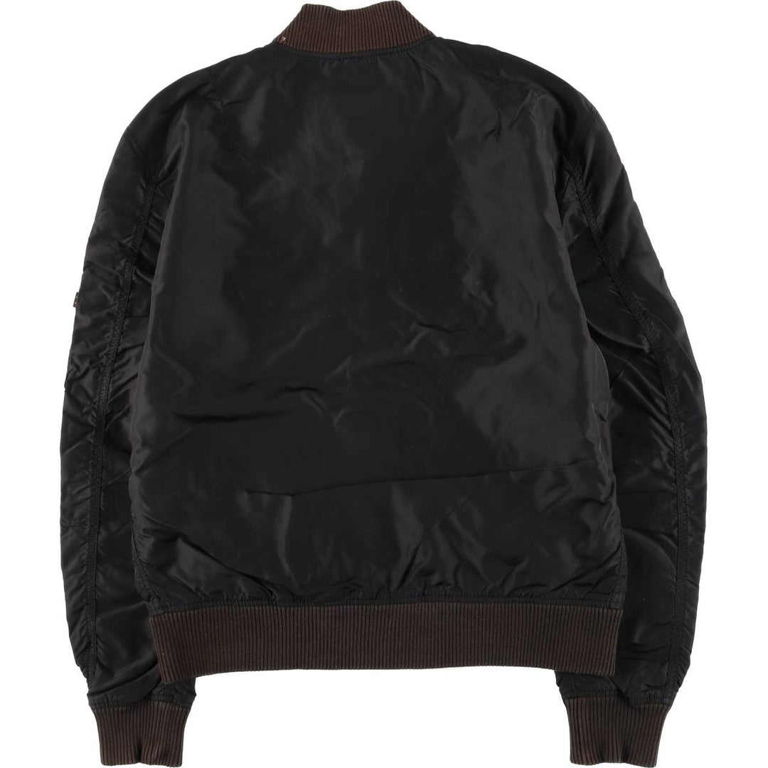 Civilian Alpha ALPHA MA-1 type military flight jacket, men's XL equivalent Nylon black type Vintage Second Hand
