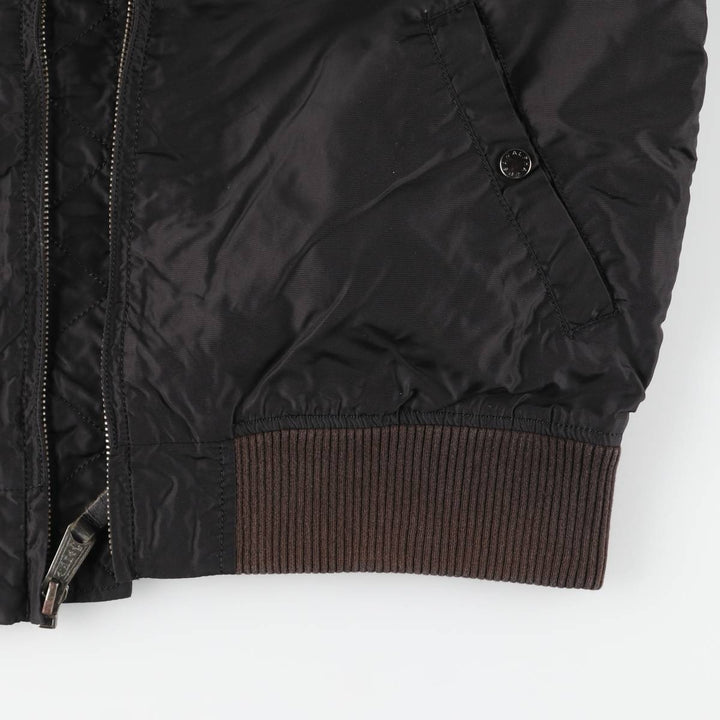 Civilian Alpha ALPHA MA-1 type military flight jacket, men's XL equivalent Nylon black type Vintage Second Hand
