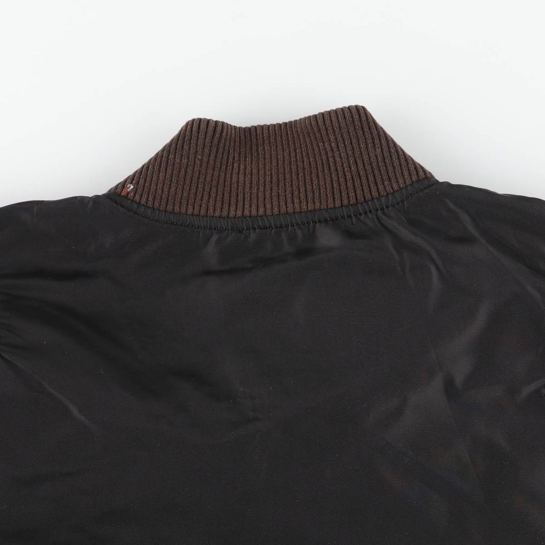 Civilian Alpha ALPHA MA-1 type military flight jacket, men's XL equivalent Nylon black type Vintage Second Hand