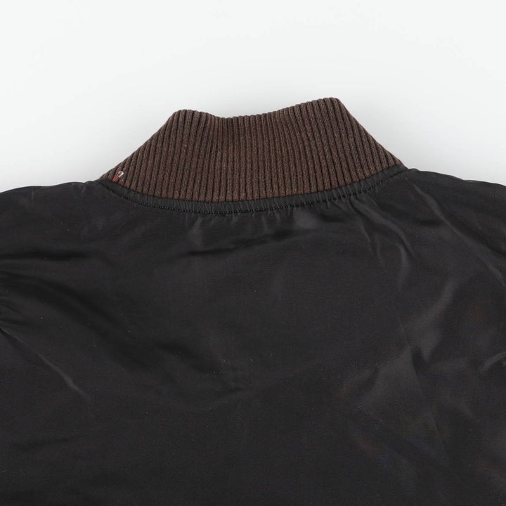 Civilian Alpha ALPHA MA-1 type military flight jacket, men's XL equivalent Nylon black type Vintage Second Hand