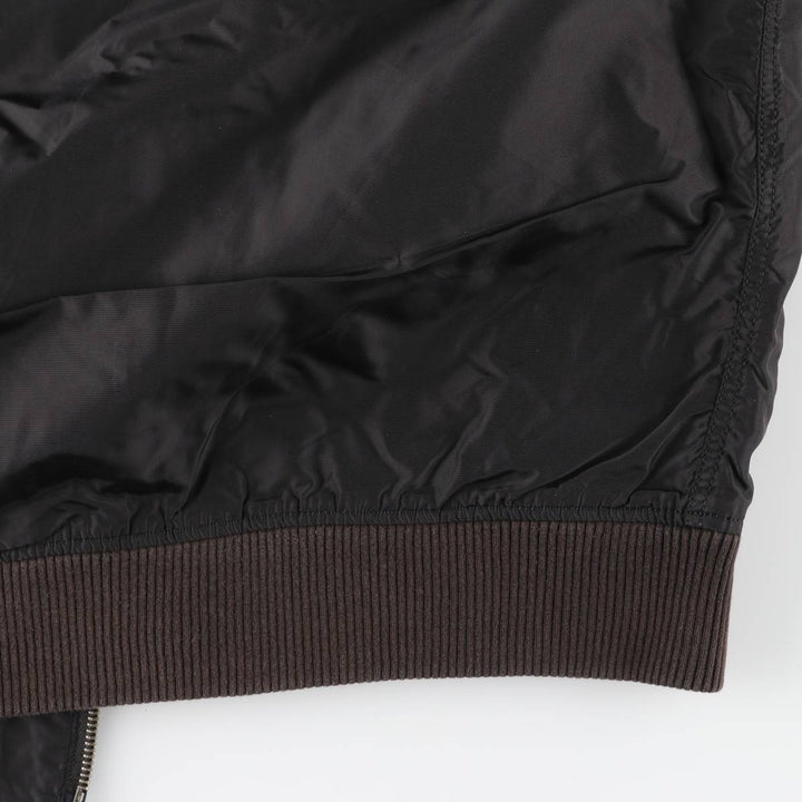 Civilian Alpha ALPHA MA-1 type military flight jacket, men's XL equivalent Nylon black type Vintage Second Hand