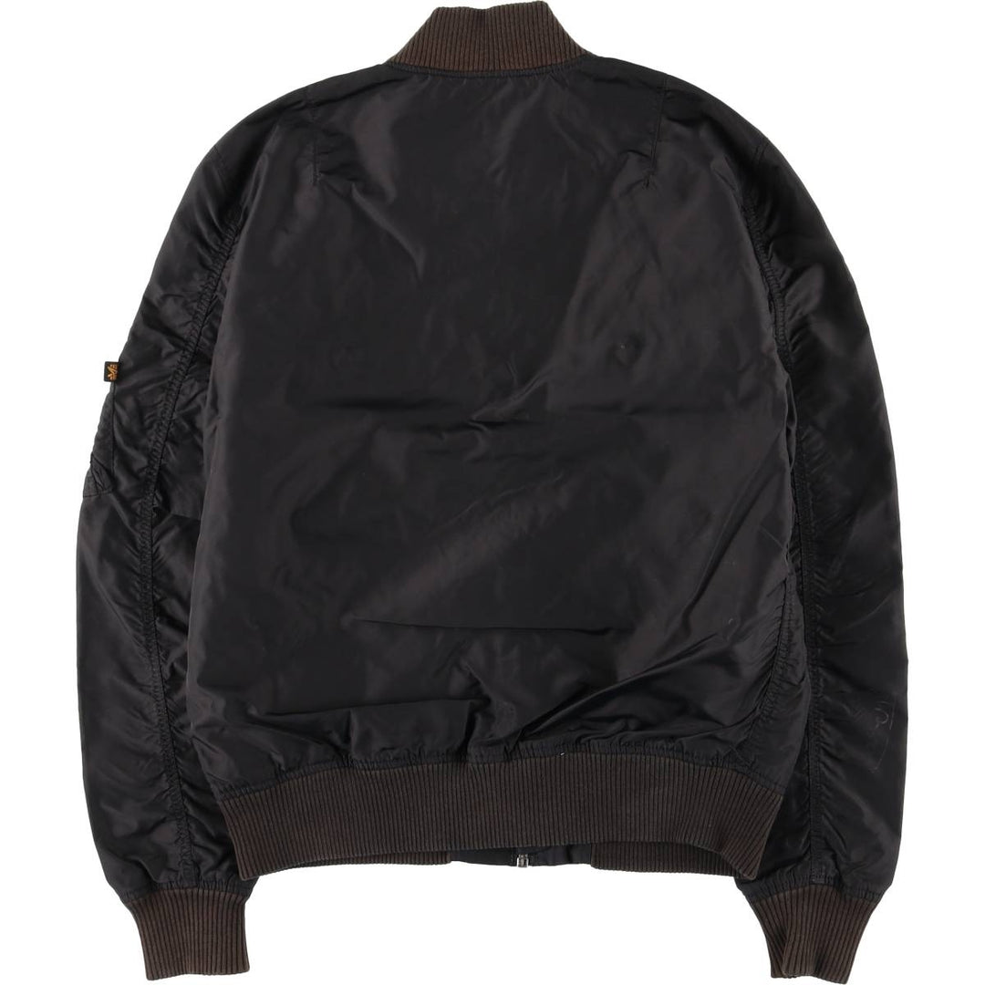 Civilian Alpha MA-1 Military Flight Jacket, Men's Size L Nylon black type Vintage Second Hand