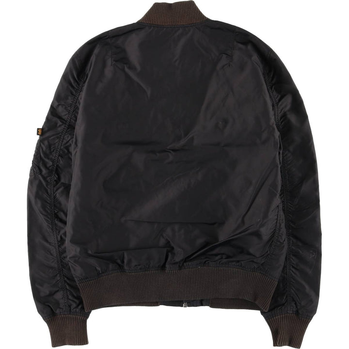 Civilian Alpha MA-1 Military Flight Jacket, Men's Size L Nylon black type Vintage Second Hand