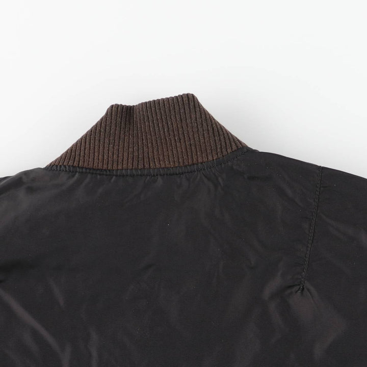 Civilian Alpha MA-1 Military Flight Jacket, Men's Size L Nylon black type Vintage Second Hand