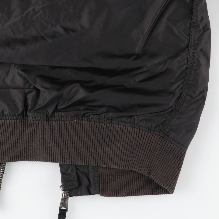 Civilian Alpha MA-1 Military Flight Jacket, Men's Size L Nylon black type Vintage Second Hand