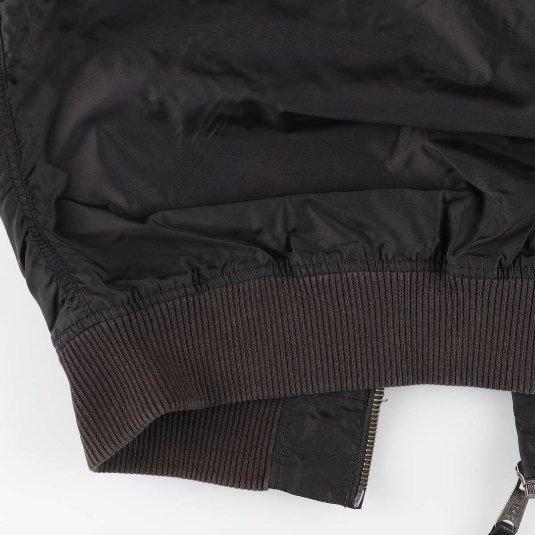 Civilian Alpha MA-1 Military Flight Jacket, Men's Size L Nylon black type Vintage Second Hand