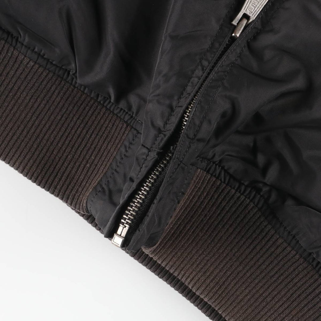Civilian Alpha MA-1 Military Flight Jacket, Men's Size L Nylon black type Vintage Second Hand