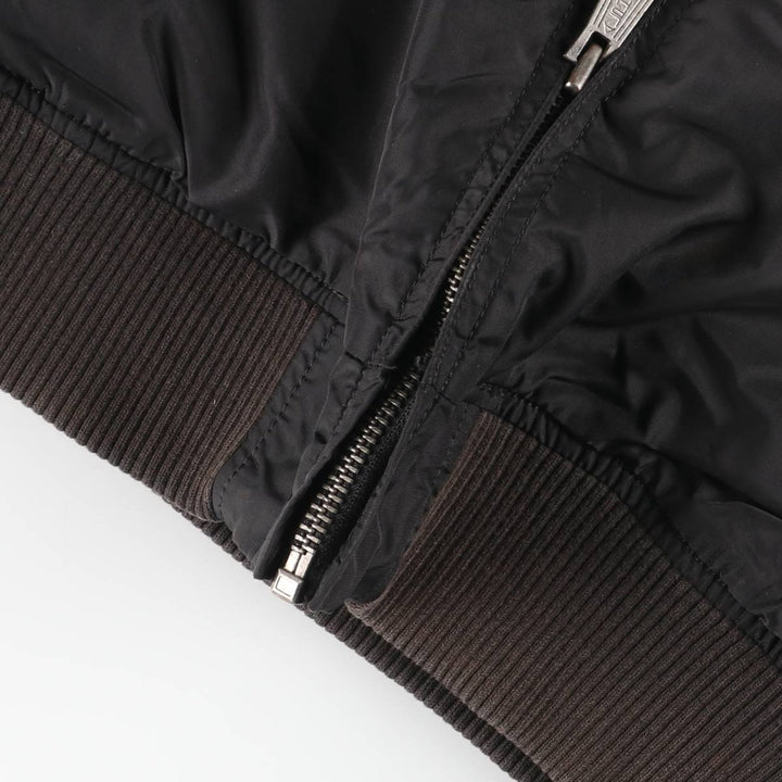 Civilian Alpha MA-1 Military Flight Jacket, Men's Size L Nylon black type Vintage Second Hand